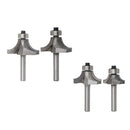 6.35mm Shank Flush Trim Pattern Router Bit Cutter Woodworking Milling -4pcs