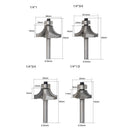 6.35mm Shank Flush Trim Pattern Router Bit Cutter Woodworking Milling -4pcs