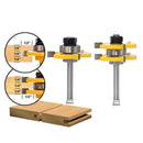 2Pieces Tongue and Groove Router Bit, Grooving Router Bit, 3 Teeth T Shape, 1/4"" Shank Wood Milling Saw Cutter New Woodworking Tools