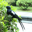 Artificial Birds Plastic Statue Figurine Model Home Garden Decor Ornament Magpie Shaped Cute Statue
