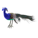 Fake Artificial Peacock Bird Feathered Realistic Garden Home Decor Ornaments
