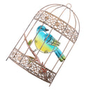 Garden Sculpture Decor Wall Art Ornaments Iron Metal Craft Bird Cage Hanging Garden Decor