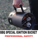 BBQ Barbecue Chimney Starter Charcoal Grill Steel Rapid Quick Fire Lighter