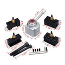 Aluminum Quick Change Tool Post & Holders Kit for Mini Hobby Lathes
