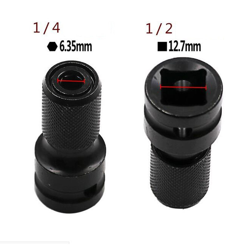 1/2" Drive to 1/4" Hex Quick Release Converter for Impact Wrench Screwdriver Bit