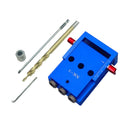 Portable Pocket Hole Jig Drill Guide Woodworking Joinery Set Kit DIY Tool