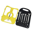 7pcs/set Hand Tool Kit Mechanics Metric Ratchet Wrench Set Fixed Head 8-19mm
