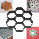 7-Hexagon Walk Maker Concrete Stepping Stone Mold Garden Pathway Mold