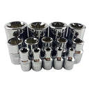 14pcs Chrome Vanadium Steel Hex Bit Wrench Socket Set 1/4" 3/8" 1/2" E4-E24