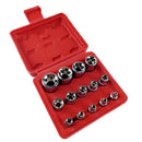14pcs Chrome Vanadium Steel Hex Bit Wrench Socket Set 1/4" 3/8" 1/2" E4-E24