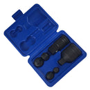 6pcs Performance Tool Set Socket Reducer Adapter 1/4'' - 3/8'' - 1/2'' - 3/4'' Air Impact Socket for Auto & Construction Work Blue Case