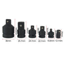 6pcs Performance Tool Set Socket Reducer Adapter 1/4'' - 3/8'' - 1/2'' - 3/4'' Air Impact Socket for Auto & Construction Work Blue Case