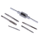 6pcs Thread Metric Machine Hand Screw Thread Plug Taps Set M3-M8 with Adjustable Tap Wrench 1/16-1/4inch
