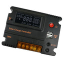 20A MPPT PWM Controller Waterproof Solar Charge Controller w/LCD Display and LED Bar