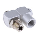 High Quality Aluminum 1/4" Air Hose Connector Adapter Joint Universal 360 Degree Swivel
