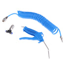 Air Blow Gun KIt Air Compressor Hose Kit with Steel Nozzle Kit & Recoil Hose for Dust Cleaning