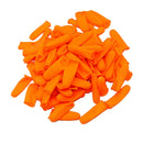 100 Pack Disposable Latex Finger Cots Sets, Non-Slip Fingertips Plastic Protective Gloves Set for Food Beauty Tattoo, Universal Fit, Orange