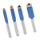 4pcs/Set 1/4Â’Â’Shank Flush Trim Router Bits End Bearing For Woodwork Set 25mm