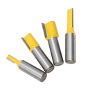 4pcs Flush Dual Blade Woodworking Milling Cutter Router Bit Set 1/2'' Shank
