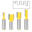4pcs Flush Dual Blade Woodworking Milling Cutter Router Bit Set 1/2'' Shank