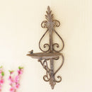 Wall Mounted Cast Iron Vintage Bird Bath Feeder Shabby Chic Garden New