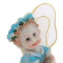 Table Miniature Ornament Sculptures Resin Sitting Flower Fairy Statues for Home Garden Outdoor Scene Decoration, 4pcs