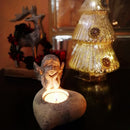 Set of 2 Angels Praying Candlestick Holders 3.94inch Old Retro Style