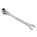 19mm-22mm Steel Dog Bone Multi Hex Ratchet Wrench Swivel Head Spanner Tool