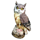 Artificial Resin Owl Bird Feather Realistic Taxidermy Home Garden Decor