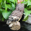 Artificial Resin Owl Bird Feather Realistic Taxidermy Home Garden Decor