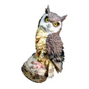 Artificial Resin Owl Bird Feather Realistic Taxidermy Home Garden Decor