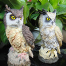 Artificial Resin Owl Bird Feather Realistic Taxidermy Home Garden Decor