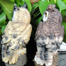 Artificial Resin Owl Bird Feather Realistic Taxidermy Home Garden Decor