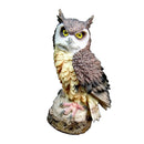 Artificial Resin Owl Bird Feather Realistic Taxidermy Home Garden Decor