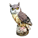 Artificial Resin Owl Bird Feather Realistic Taxidermy Home Garden Decor