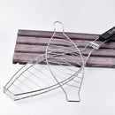 Barbecue Wire Mesh Fish Shaped Grilling Basket Net For Grilled Fish,Stainless Steel BBQ Tool Cookout Accessories