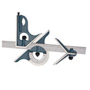 4 x Stainless Steel Combination Square Set Universal Bevel Protractor 0-180 Degree