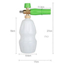 High Quality 1000ML Car Wash Gun Jet Pressure Washer 1/4" Adjustable Snow Foam Soap Bottle Green