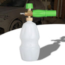 High Quality 1000ML Car Wash Gun Jet Pressure Washer 1/4" Adjustable Snow Foam Soap Bottle Green