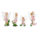 4 Pack Cute Flower Fairies Miniature Plant Pots Bonsai Craft Micro Landscape Fairy Garden Ornaments DIY Dollhouse Kit Decor
