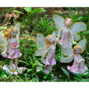 4 Pack Cute Flower Fairies Miniature Plant Pots Bonsai Craft Micro Landscape Fairy Garden Ornaments DIY Dollhouse Kit Decor