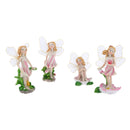 4 Pack Cute Flower Fairies Miniature Plant Pots Bonsai Craft Micro Landscape Fairy Garden Ornaments DIY Dollhouse Kit Decor
