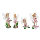 4 Pack Cute Flower Fairies Miniature Plant Pots Bonsai Craft Micro Landscape Fairy Garden Ornaments DIY Dollhouse Kit Decor