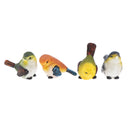 4pcs Artificial Resin Bird Feather Realistic Home Garden Decor Ornament