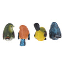 4pcs Artificial Resin Bird Feather Realistic Home Garden Decor Ornament