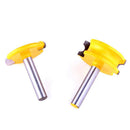 2 x 1/2'' Shank Flute and Bead Canoe Joint Router Bit Set Wood Milling Cutter for Home Improvement DIY