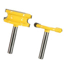 2 x 1/2'' Shank Flute and Bead Canoe Joint Router Bit Set Wood Milling Cutter for Home Improvement DIY