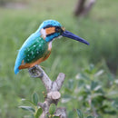 Realistic Plastic Kingfisher Birds Ornament Garden Statue Birds Sculpture Patio Yard Lawn Ornaments