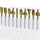 10pcs 3mm Shank Mini Reversible Finger Joint Set Woodworking Milling Cutter