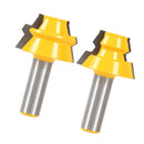 2Pieces 22.5 Degree Lock Miter Router Bit Woodwork Cutter Tool with 1/2'' Shank